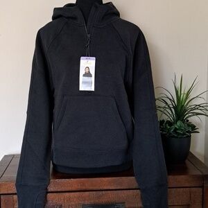 Lole Haf Zip Pullover Sweatshirt Women's XS Black Cozy Hooded Top NWT